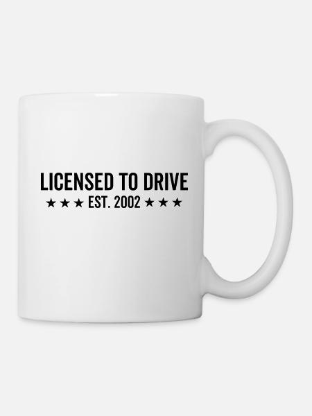 Fahrerlaubnis Est. 2002 - Tasse - Weiß
