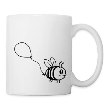 Balloon Bee Comic Insect - Mug - white - Right