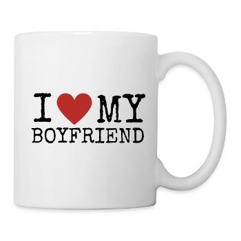 J’aime mon petit ami - Mug blanc - blanc - Droite