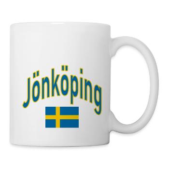 Jönköping schweden flagge - Tasse - Weiß - Rechts
