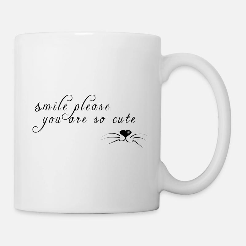 lächeln - Tasse - Weiß