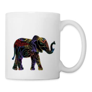 Éléphant - Mug blanc - blanc - Droite