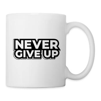 Never Give Up - Motivation - Mug - white - Right