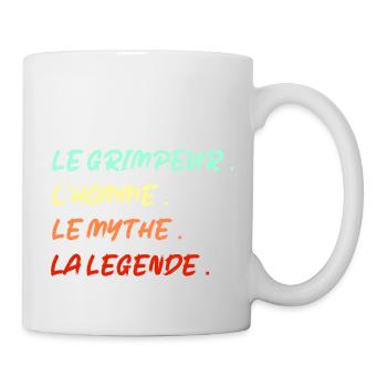Le grimpeur,l’homme,le mythe,la légende. - Mug blanc - blanc - Droite