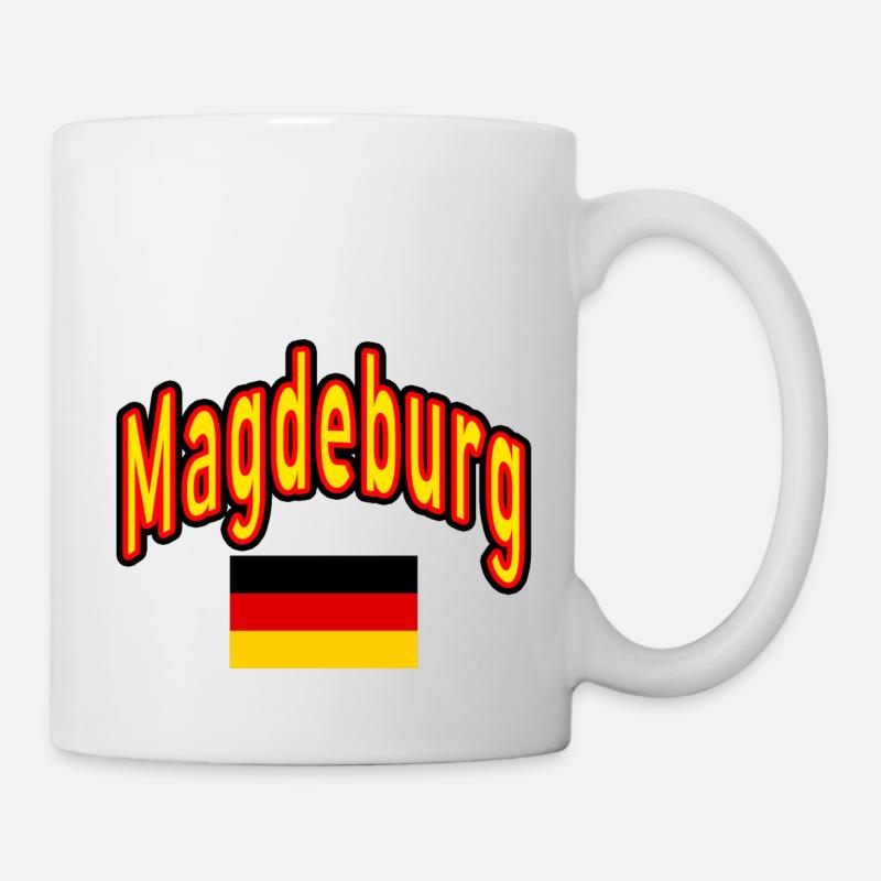 Drapeau allemand de Magdebourg - Mug blanc - blanc