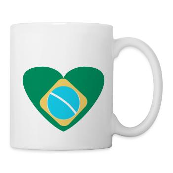 Brasilien - Herz - Tasse - Weiß - Rechts
