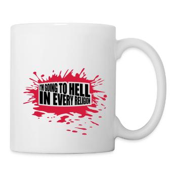 En allant en enfer - Mug blanc - blanc - Droite