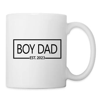 Boy Dad Est. 2023 Baby Shower Pregnancy Reveal - Mug - white - Right