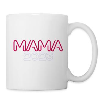 MAMA 2023 - werdende Mutter Design by vauART - Tasse - Weiß - Rechts