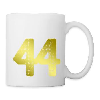 44 Zahl Trikot - Tasse - Weiß - Rechts