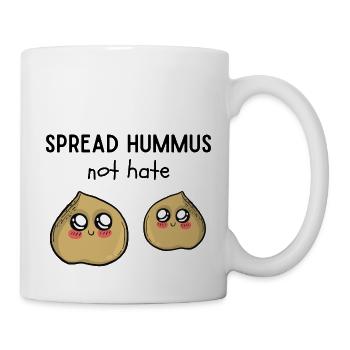 Spread Hummus not hate - Tasse - Weiß - Rechts