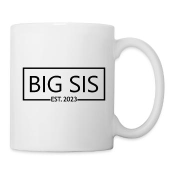 Big Sis Est. 2023 Grossesse promue Grande Sœur - Mug blanc - blanc - Droite