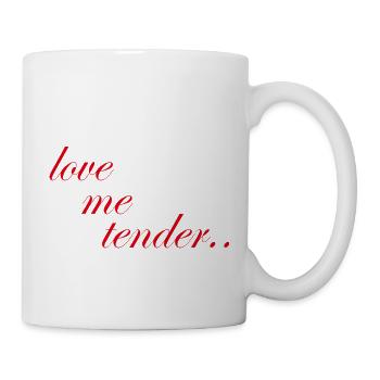 love me tender design oldschool retro song vintage - Tasse - Weiß - Rechts