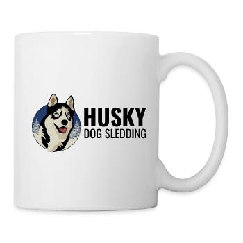 Husky Schlitten Hunderennen Alaskan Racers - Tasse - Weiß - Rechts