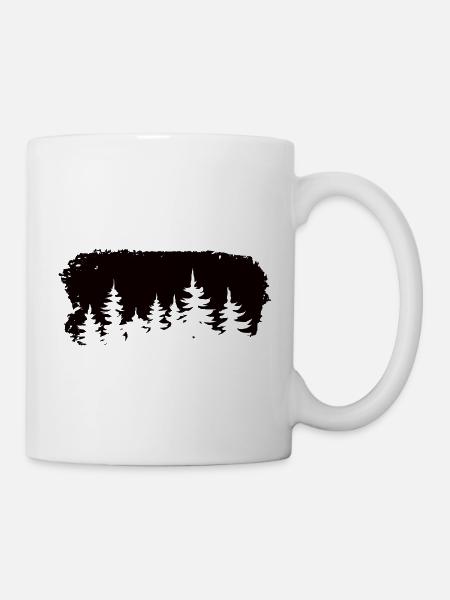 Over the Forest black - Tasse - Weiß