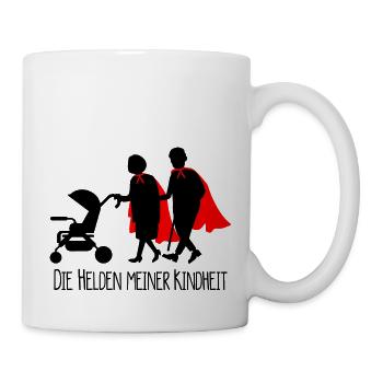 Oma und Opa - die Helden meiner Kindheit - Tasse - Weiß - Rechts