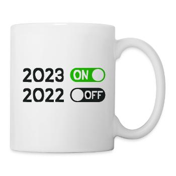 Frohes Neues Jahr 2023 Neues Jahr 2022 Aus 2023 am - Tasse - Weiß - Rechts