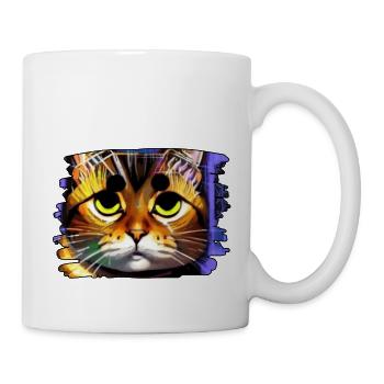 Chat cool 6 - Mug blanc - blanc - Droite