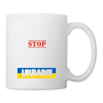 ARRÊTEZ LA GUERRE SAUVEZ L’UKRAINE - Mug blanc - blanc - Droite