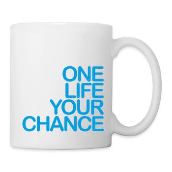 One LIFE your CHANCE 03 bleu clair - Mug blanc - blanc - Droite