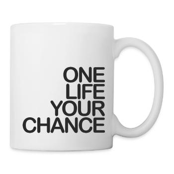 One LIFE your CHANCE 01 noir - Mug blanc - blanc - Droite