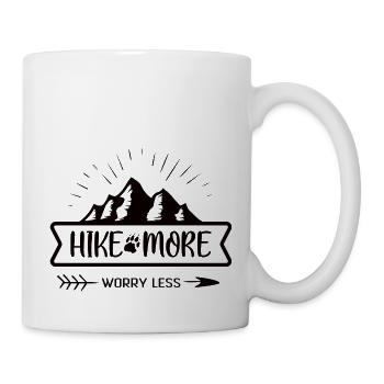 Hike more Worry less - Tasse - Weiß - Rechts