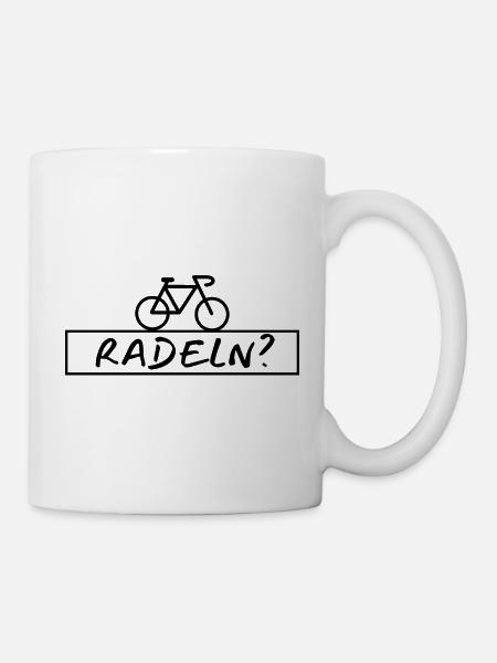 Radeln - Tasse - Weiß