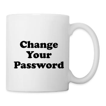 Changez votre mot de passe! -noir - Mug blanc - blanc - Droite