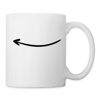 Arrow drawing sketch black - Mug - white - Right