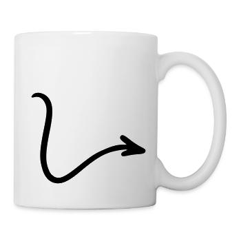 Arrow drawing sketch black - Mug - white - Right