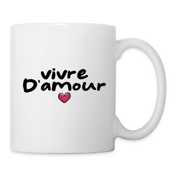 Vivre D'amour - Mug blanc - blanc - Droite