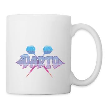 Chemise Vintage Retro Darts Dartpfeil DART Graffiti - Mug blanc - blanc - Droite
