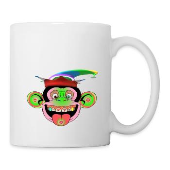 Karneval im Affenzoo - Tasse - Weiß - Rechts