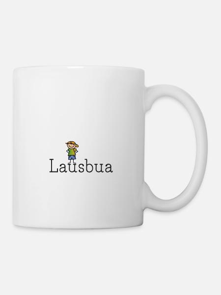 Lausbua, Lausjunge, Sohn, Österreich Dialekt - Tasse - Weiß