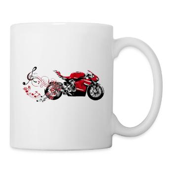 MOTORRADFAHRER PASSION MUSIC NOTE - Tasse - Weiß - Rechts