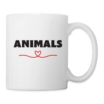 J’aime les animaux J’aime les animaux Amoureux des animaux - Mug blanc - blanc - Droite
