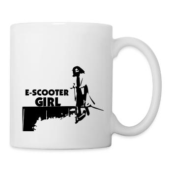 E-Scooter E-Roller Scooter - Tasse - Weiß - Rechts