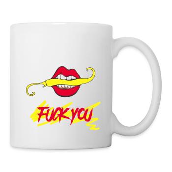 Fick dich - Tasse - Weiß - Rechts