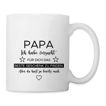 Bestes Geschenk für Papa - Tasse - Weiß - Rechts