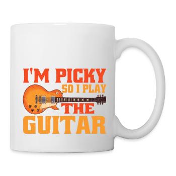 I'm Picky So I Play The Guitar 5 - Tasse - Weiß - Rechts