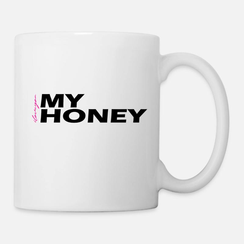 My Honey Gift black - Mug - white