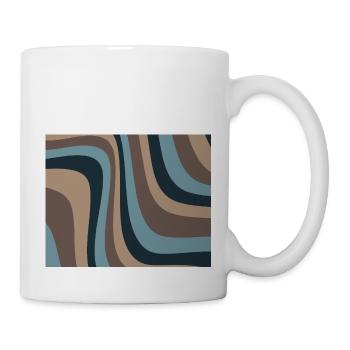 Vintage-Wellen - Tasse - Weiß - Rechts