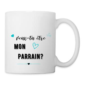 veux tu etre mon parrain-Futur parrain - Mug blanc - blanc - Droite