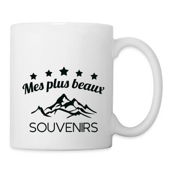 mes plus beaux souvenirs de neige cadeau - Mug blanc - blanc - Droite