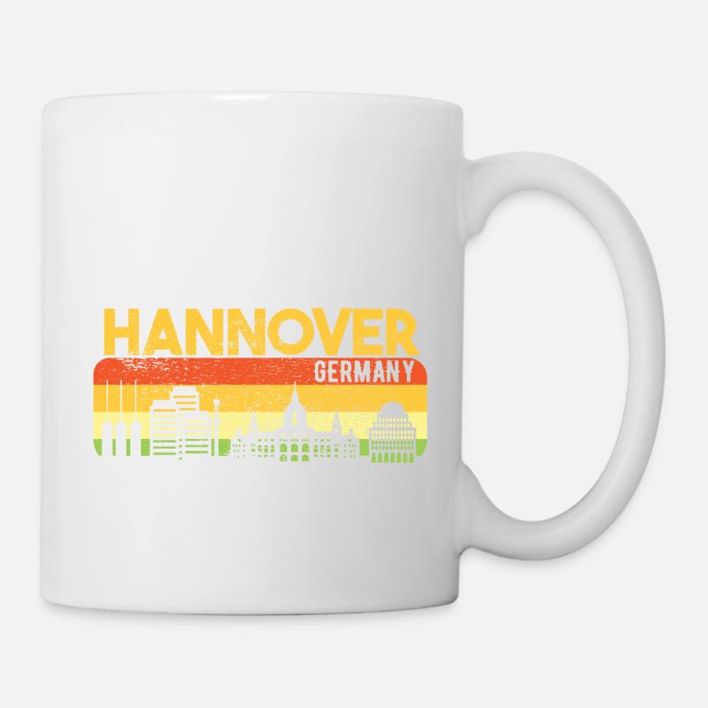Hannover Skyline Hannoveraner Geschenk - Tasse - Weiß