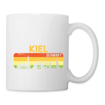 Kiel Skyline Kieler Geschenk - Tasse - Weiß - Rechts