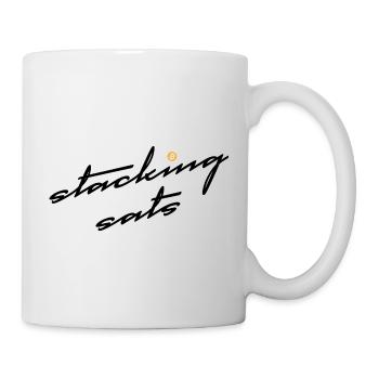 Bitcoin Stacking Sats - Tasse - Weiß - Rechts