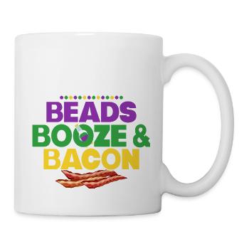 Beads Booze & Bacon Mardi Gras Parade - Mug blanc - blanc - Droite