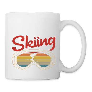 Ski Lunettes de ski Vintage Retro - Mug blanc - blanc - Droite
