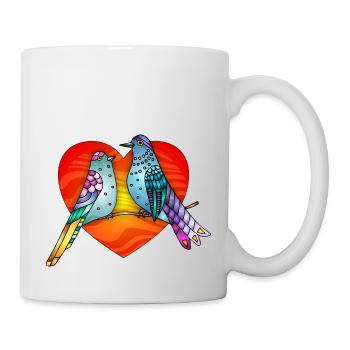Vögel - Tasse - Weiß - Rechts